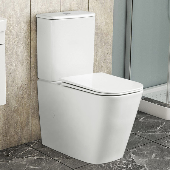 Унитаз-компакт безободковый Azario ESCONDA AZ-1255A с крышкой микролифт (система смыва торнадо) - 2 Унитаз-компакт безободковый Azario ESCONDA AZ-1255A с крышкой микролифт (система смыва торнадо) фото 2