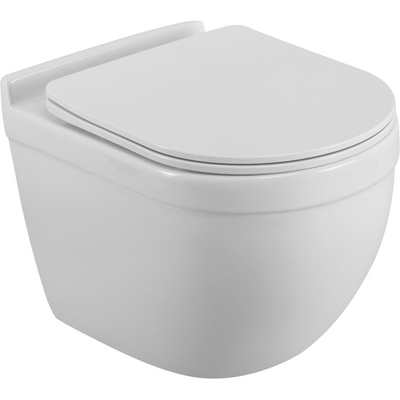 Унитаз подвесной безободковый BelBagno Senso-Tor BB017CH-TOR/SC (система смыва торнадо) с крышкой микролифт фото 6