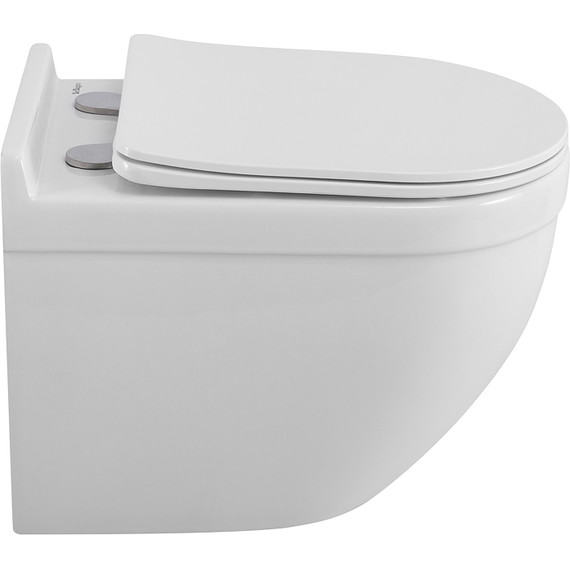 Унитаз подвесной безободковый BelBagno Senso-Tor BB017CH-TOR/SC (система смыва торнадо) с крышкой микролифт фото 8