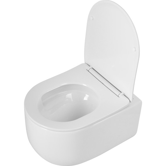 Унитаз подвесной безободковый BelBagno Soft-Tor BB084CH-TOR/SC (система смыва торнадо) с крышкой микролифт фото 8
