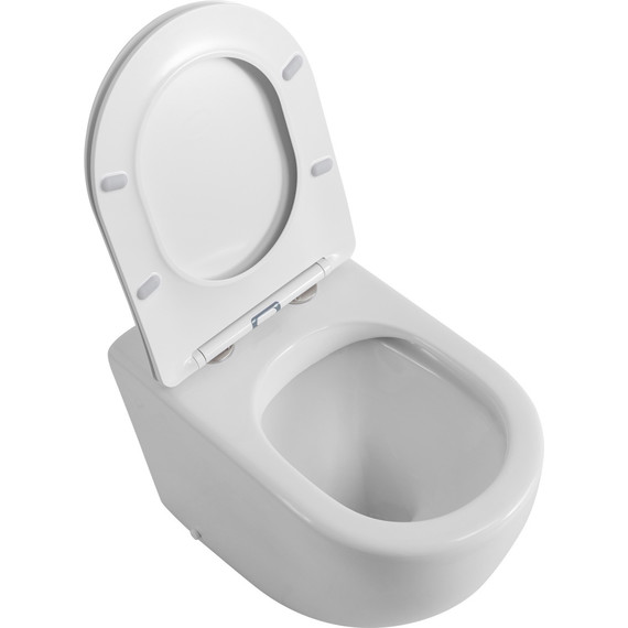 Унитаз приставной безободковый BelBagno Sfera-R BB2141CBR/SC с крышкой микролифт - 2 Унитаз приставной безободковый BelBagno Sfera-R BB2141CBR/SC с крышкой микролифт фото 2