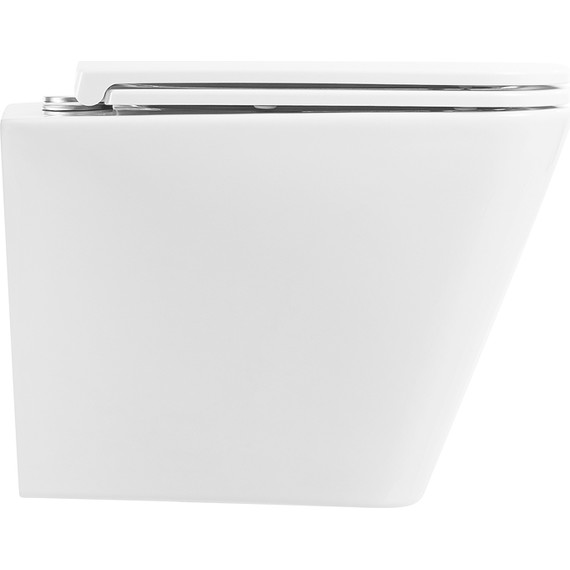 Унитаз подвесной безободковый BelBagno Ardente-R BB520CHR/SC с крышкой микролифт, Цвет производителя: белый фото 5