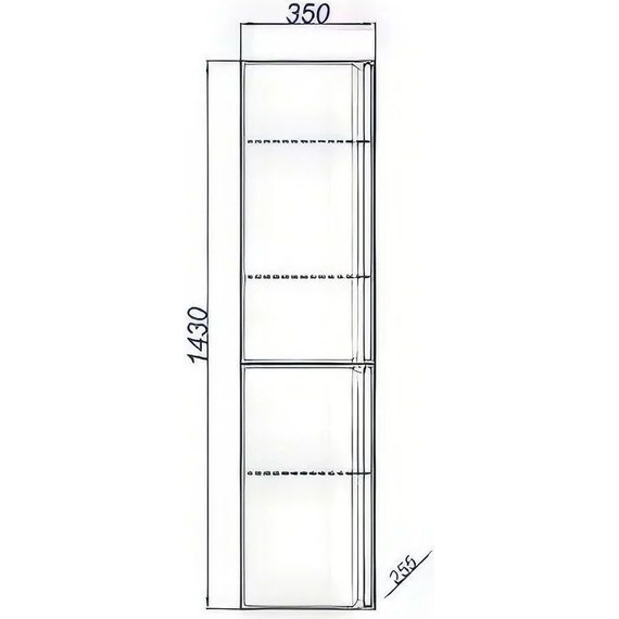 Пенал подвесной Aqwella Pure 35 см PUR0535WM, белый - 3 Пенал подвесной Aqwella Pure 35 см PUR0535WM, белый фото 3