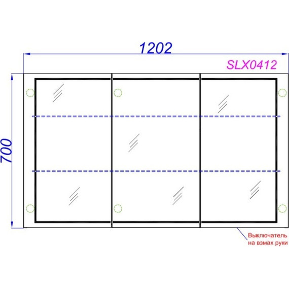 Зеркало-шкаф Aqwella Simplex 120 см SLX0412 фото 3