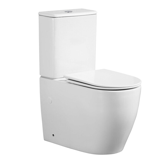 Унитаз-компакт безободковый Azario BONELLE AZ-1229A с крышкой микролифт (система смыва торнадо) фото 5