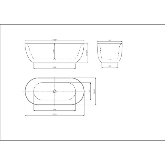 Ванна отдельностоящая Aquatek Афина 170x78 см AQ-144778Bl, чёрный фото 8