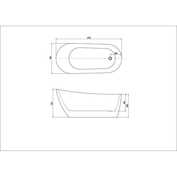 Ванна отдельностоящая Aquatek Лагуна 170x78 см AQ-K133778Wt фото 6
