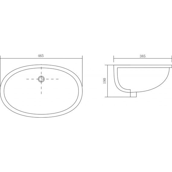Раковина врезная под столешницу Aquatek 46 см AQ0181-00 - 2 Раковина врезная под столешницу Aquatek 46 см AQ0181-00 фото 2
