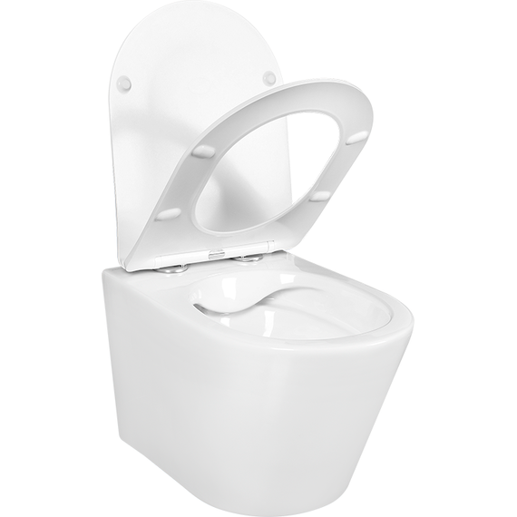 Унитаз подвесной безободковый Aquatek Вега AQ1905-00 с тонкой крышкой микролифт фото 2