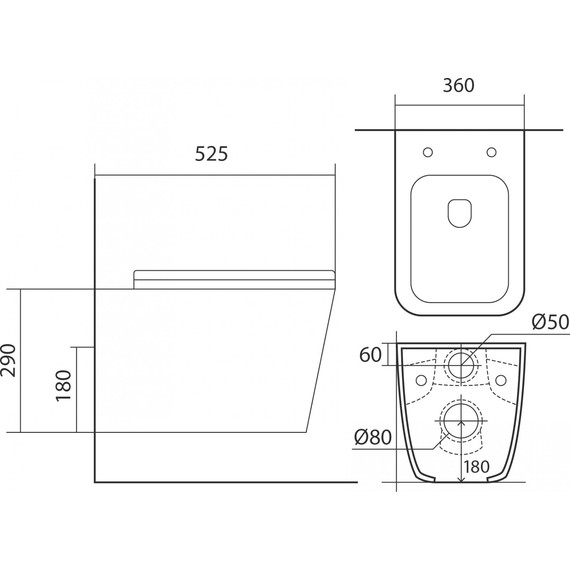 Унитаз подвесной безободковый Aquatek Либра AQ0530N-00 с тонкой крышкой микролифт - 9 Унитаз подвесной безободковый Aquatek Либра AQ0530N-00 с тонкой крышкой микролифт фото 9