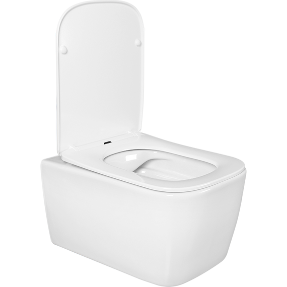 Унитаз подвесной безободковый Aquatek Либра AQ1148N-00 с тонкой крышкой микролифт фото 6