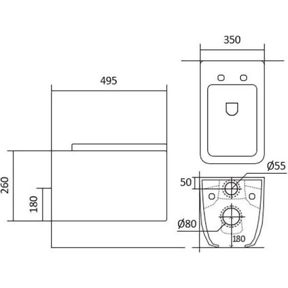 Унитаз подвесной безободковый Aquatek Либра AQ1148N-00 с тонкой крышкой микролифт фото 8