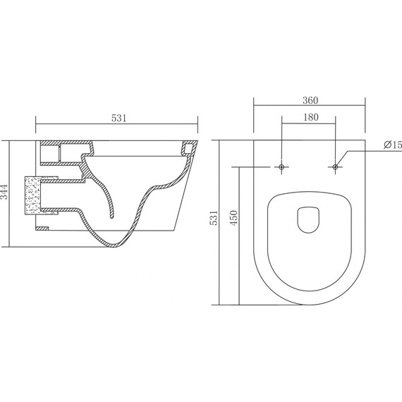 Унитаз подвесной безободковый Aquatek Бетта AQ1253W-00 с крышкой микролифт - 7 Унитаз подвесной безободковый Aquatek Бетта AQ1253W-00 с крышкой микролифт фото 7