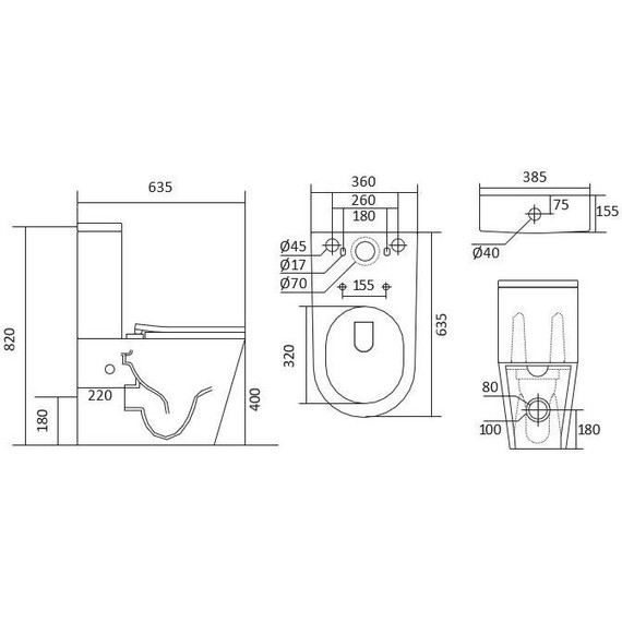 Унитаз-компакт безободковый Aquatek Либра AQ1263N-00 с тонкой крышкой микролифт фото 2
