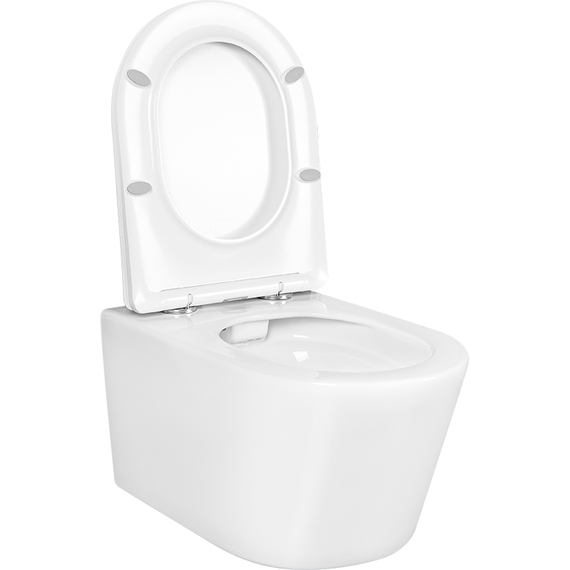 Унитаз подвесной безободковый Aquatek Оберон AQ1363W-00 с крышкой микролифт - 2 Унитаз подвесной безободковый Aquatek Оберон AQ1363W-00 с крышкой микролифт фото 2