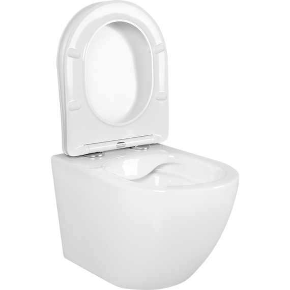 Унитаз подвесной безободковый Aquatek Европа AQ1900-00 с тонкой крышкой микролифт, Цвет производителя: белый - 6 Унитаз подвесной безободковый Aquatek Европа AQ1900-00 с тонкой крышкой микролифт, Цвет производителя: белый фото 6