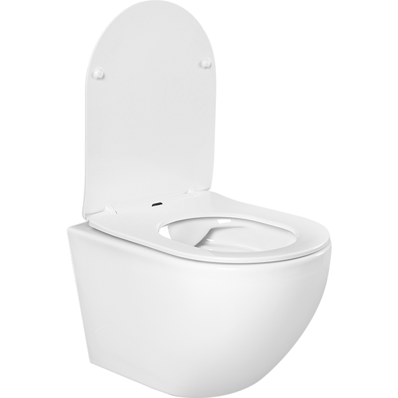 Унитаз подвесной безободковый Aquatek Европа AQ1901-00 с тонкой крышкой микролифт фото 3