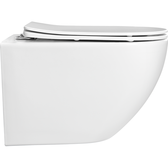 Унитаз подвесной безободковый Aquatek Европа AQ1901-00 с тонкой крышкой микролифт фото 4