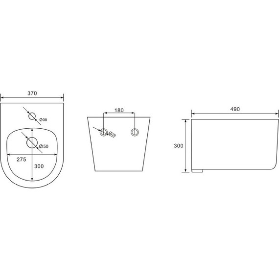 Биде подвесное Aquatek Мия AQ1004-MB, чёрный матовый фото 5