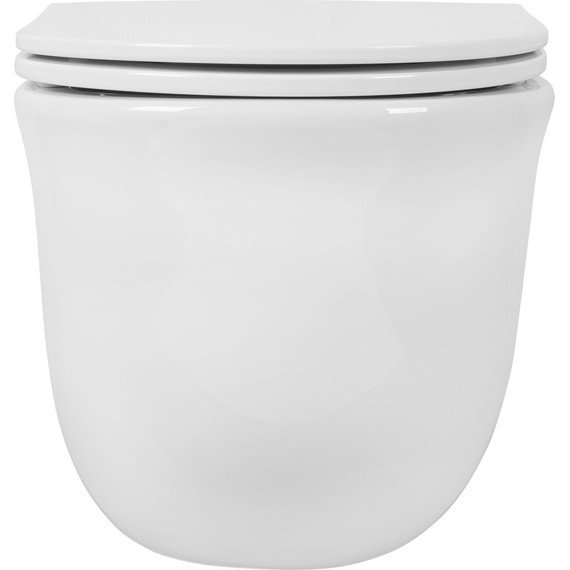 Унитаз подвесной безободковый Aquatek Классик AQ1111-00 с тонкой крышкой микролифт фото 7