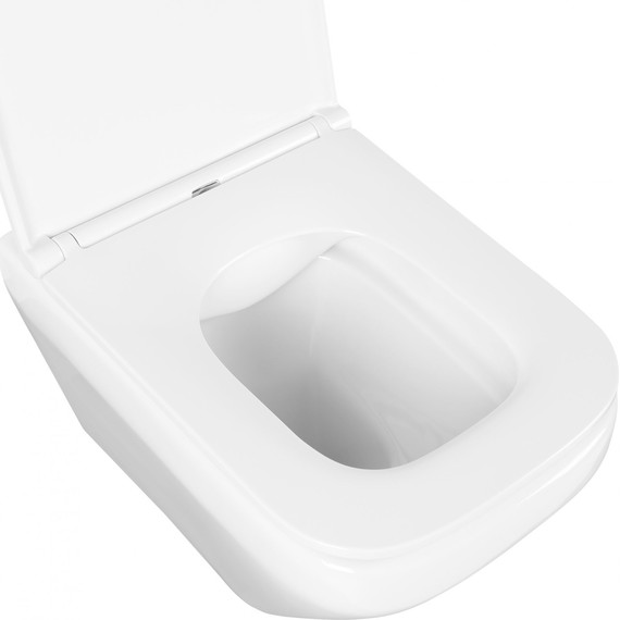 Унитаз подвесной безободковый Aquatek Лира AQ1155-00 с тонкой крышкой микролифт фото 3