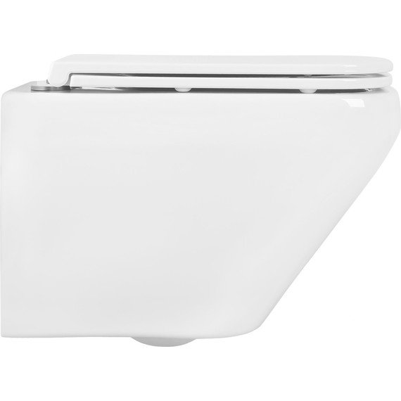 Унитаз подвесной безободковый Aquatek Лира AQ1155-00 с тонкой крышкой микролифт фото 5