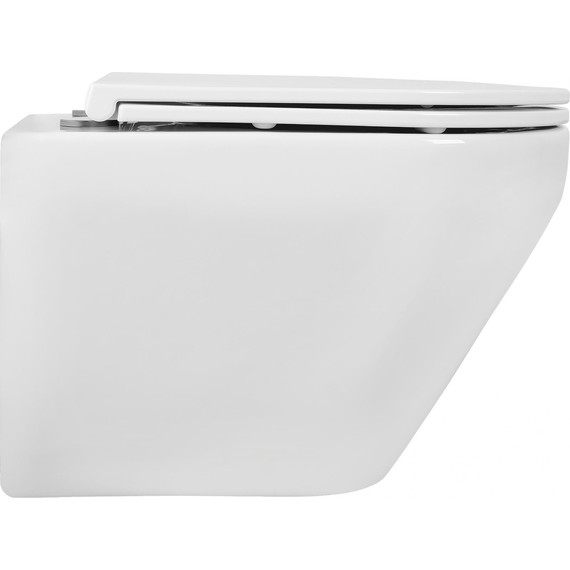 Унитаз подвесной безободковый Aquatek Лея AQ1199-00 с тонкой крышкой микролифт фото 5