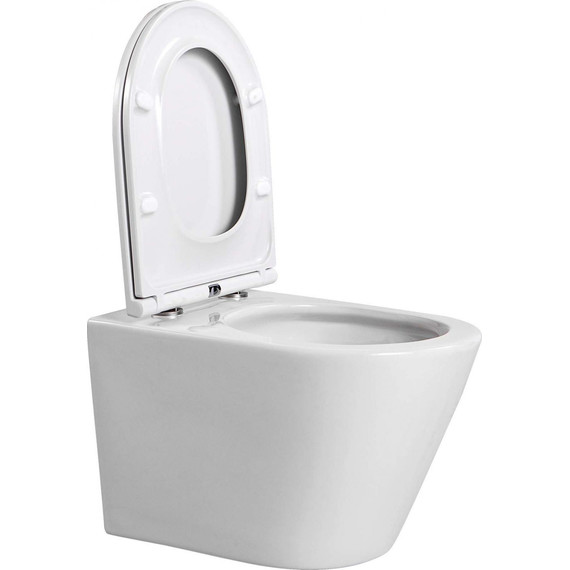 Унитаз подвесной безободковый Aquatek Вега AQ1904T-00 с тонкой крышкой микролифт (система смыва торнадо) - 3 Унитаз подвесной безободковый Aquatek Вега AQ1904T-00 с тонкой крышкой микролифт (система смыва торнадо) фото 3