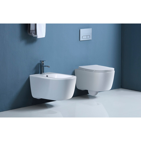 Унитаз подвесной безободковый Aquatek Лугано AQ2002-00 с крышкой микролифт фото 9