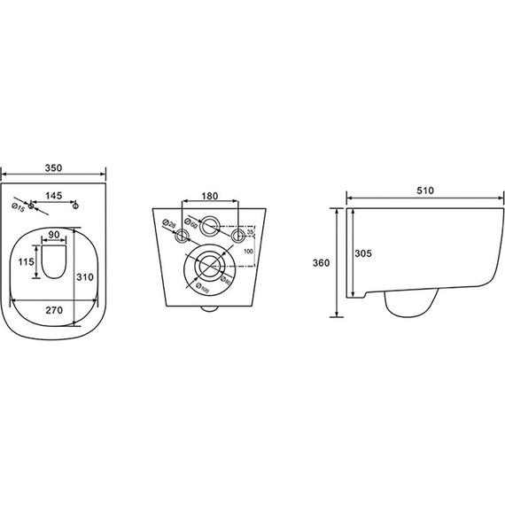 Унитаз подвесной безободковый Aquatek Лугано AQ2002-00 с крышкой микролифт фото 10