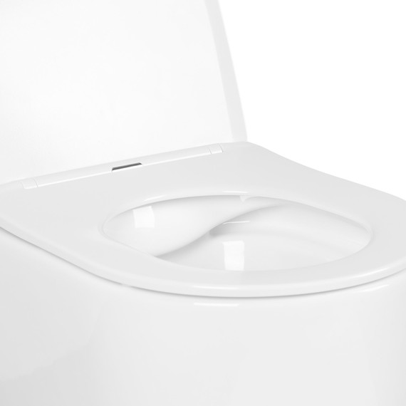 Унитаз подвесной безободковый Aquatek Мия AQ2004-00 с крышкой микролифт, Цвет производителя: белый фото 4