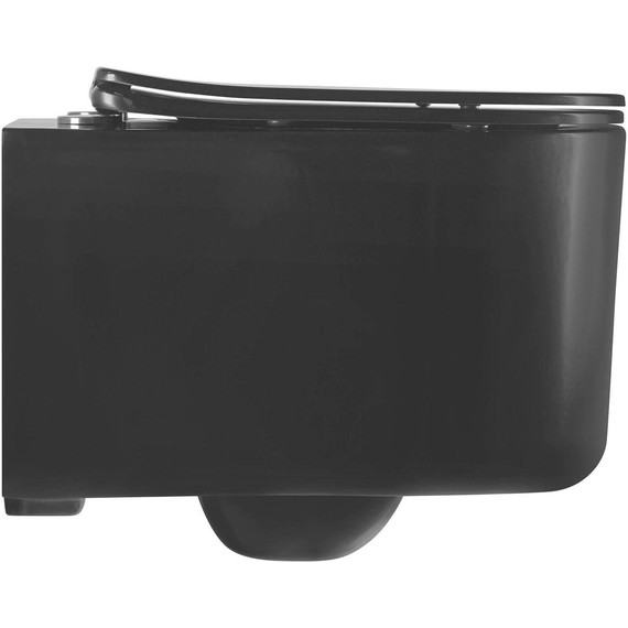 Унитаз подвесной безободковый Aquatek Мия AQ2004-MB, чёрный матовый с крышкой микролифт, Цвет производителя: чёрный матовый - 3 Унитаз подвесной безободковый Aquatek Мия AQ2004-MB, чёрный матовый с крышкой микролифт, Цвет производителя: чёрный матовый фото 3