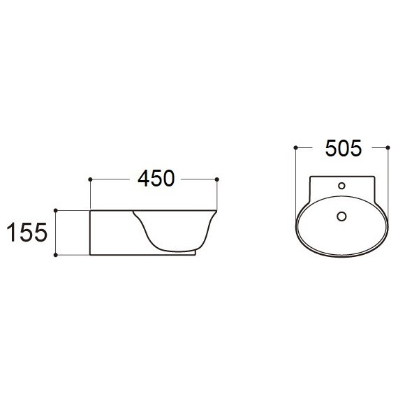 Раковина подвесная Aquatek 50 см AQ5040-00 фото 3