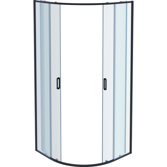 Душевое ограждение Aquatek 90x90 см AQ ARI RO 09020BL, чёрный/прозрачное фото 2