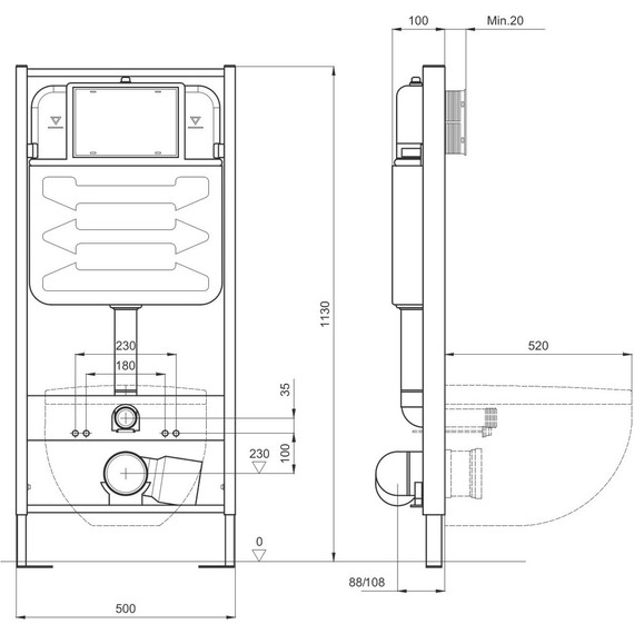 Инсталляция Aquatek Standart 50 INS-0000012 с подвесным унитазом Aquatek Вега AQ1904-00 (кнопка KDI-0000017 чёрная) - 9 Инсталляция Aquatek Standart 50 INS-0000012 с подвесным унитазом Aquatek Вега AQ1904-00 (кнопка KDI-0000017 чёрная) фото 9