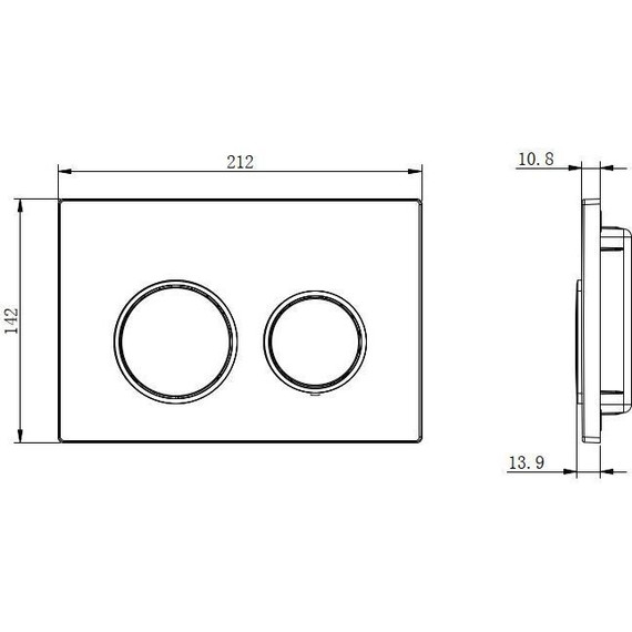 Кнопка смыва Aquatek Small TDI-0000002, хром глянцевый фото 2