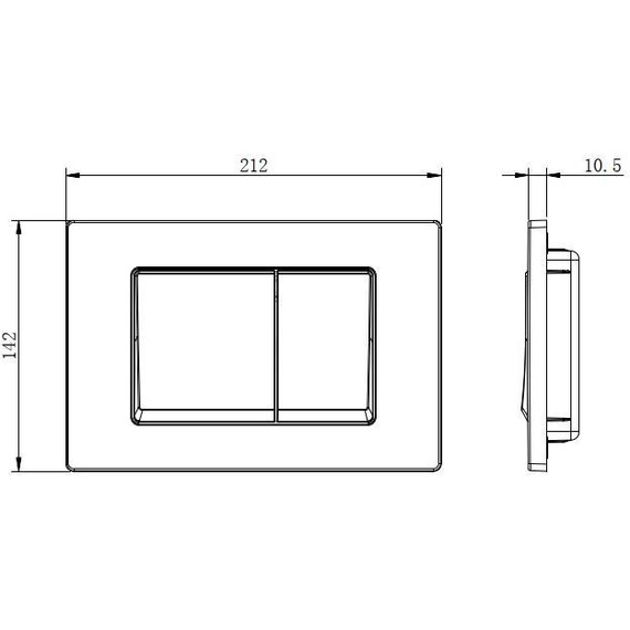 Кнопка смыва Aquatek Small TDI-0000004, белый фото 2