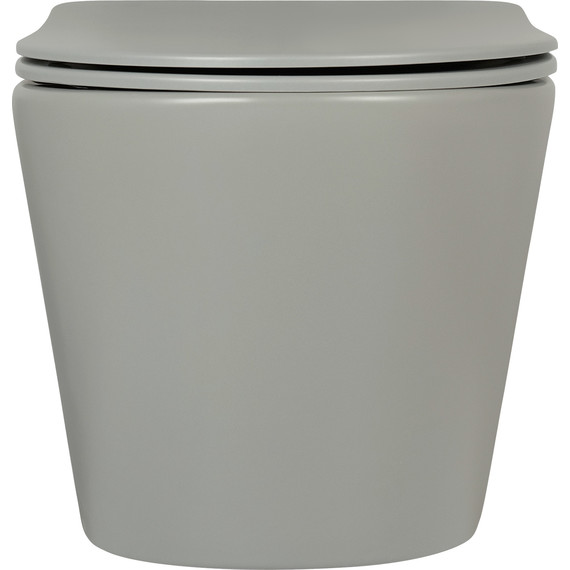 Унитаз подвесной безободковый Aquatek Европа AQ1901-MG с тонкой крышкой микролифт, серый матовый, Цвет производителя: серый фото 4