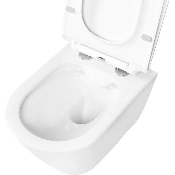 Унитаз подвесной безободковый Aquatek Альфа AQ1910-00 с тонкой крышкой микролифт - 8 Унитаз подвесной безободковый Aquatek Альфа AQ1910-00 с тонкой крышкой микролифт фото 8