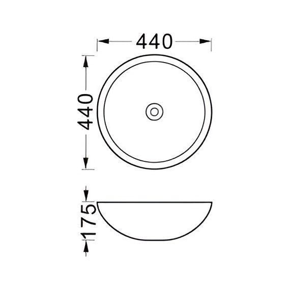 Раковина-чаша Aquatek 44 см AQ5354-MG, серый матовый - 6 Раковина-чаша Aquatek 44 см AQ5354-MG, серый матовый фото 6