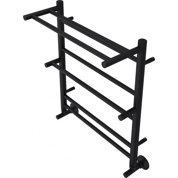 Полотенцесушитель водяной Aquatek Альфа с полкой П7 500х600 мм AQ RRP0760BL чёрный муар фото 6