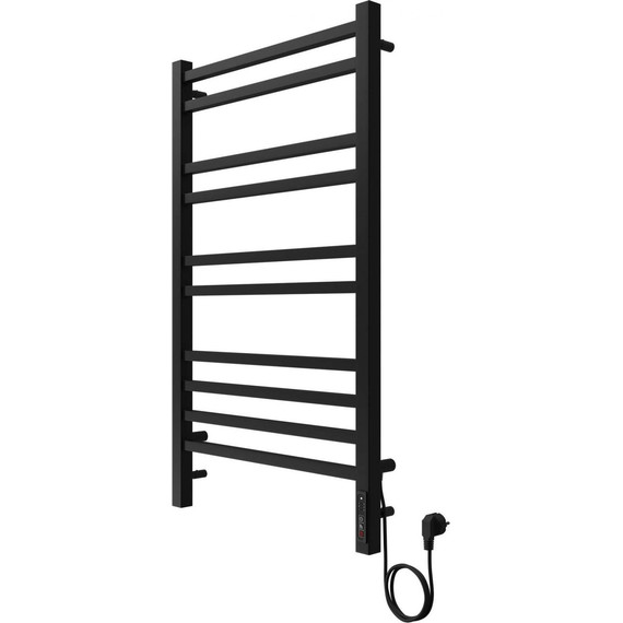 Полотенцесушитель электрический Aquatek Альтаир П10 500х900 мм AQ EL KP1090BL, чёрный муар фото 7