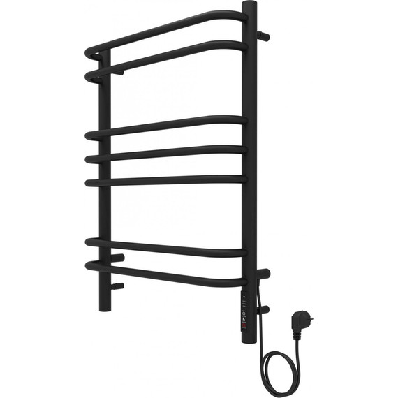 Полотенцесушитель электрический Aquatek Пандора П7 500х700 мм AQ EL RPC0770BL, чёрный муар фото 7