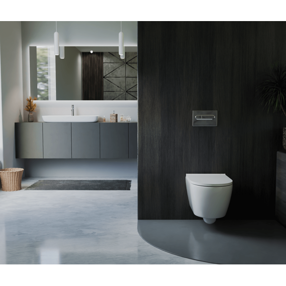 Комплект Aquatek: унитаз Поларис с микролифтом AQ0700-00, инсталляция Standart 50 INS-0000012, крепление, кнопка смыва Aquatek KDI-0000017 (черный матовый) Set Поларис-017 4в1 фото 11