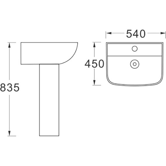 Раковина подвесная Aquatek 54 см AQ5430-00 - 9 Раковина подвесная Aquatek 54 см AQ5430-00 фото 9