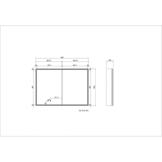 Зеркало-шкаф Aquatek 100 см AQ7103B-MLC фото 8