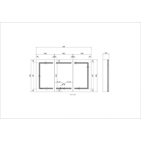 Зеркало-шкаф Aquatek 120 см AQ7124-MLC фото 8