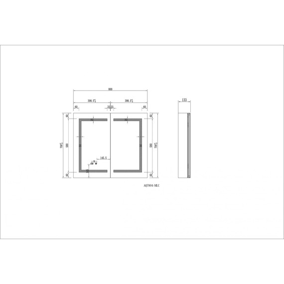 Зеркало-шкаф Aquatek 80 см AQ7804-MLC фото 8