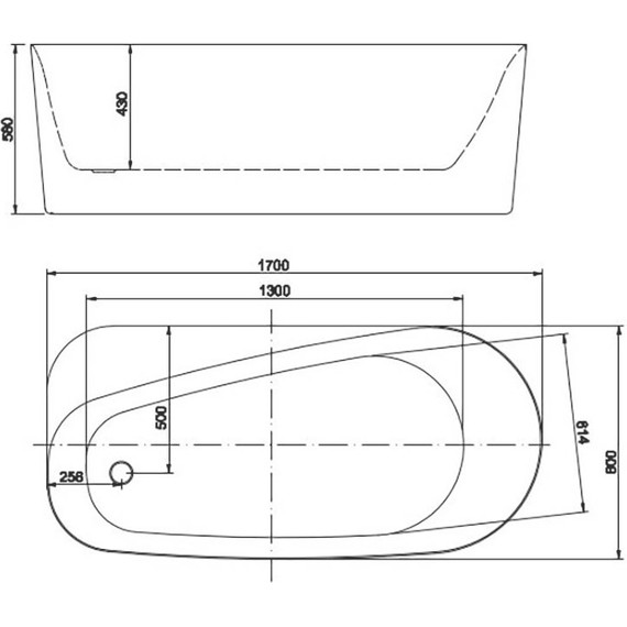 Ванна отдельностоящая Aquatek Прима 170x80 см AQ-1115780 - 11 Ванна отдельностоящая Aquatek Прима 170x80 см AQ-1115780 фото 11