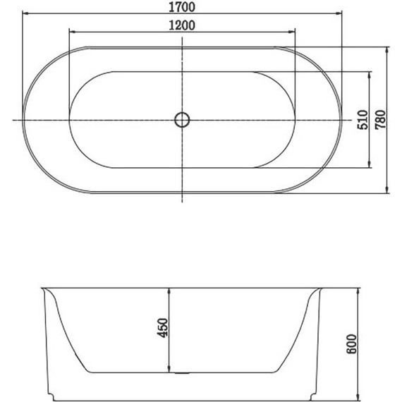 Ванна отдельностоящая Aquatek Модена 170x78 см AQ-1163778 фото 7